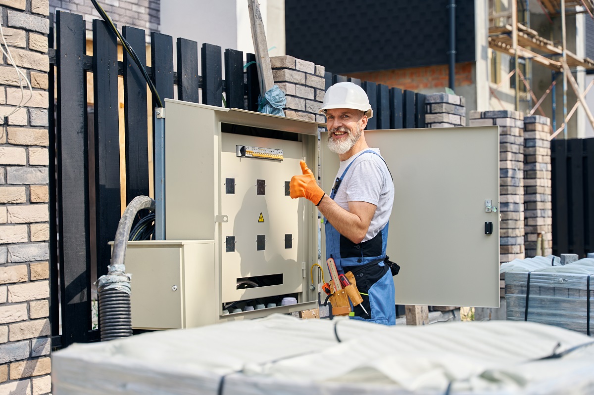 electrician approving electric switchboard install 2023 12 18 21 18 14 utc